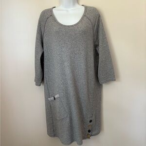 Unique Neon Buddha Gray 3/4 Sleeve Dress